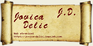 Jovica Delić vizit kartica